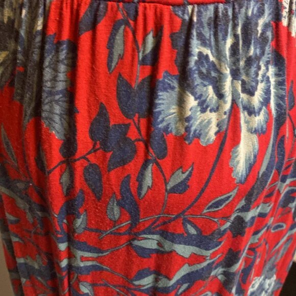 Free People MIDNIGHT GARDEN MAXI DRESS Red Floral Design - Picture 4 of 9